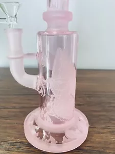 10" Premium Hookah Glass Water Bong Pink Percolator Shower Bend Phoenix💗 - Picture 1 of 8