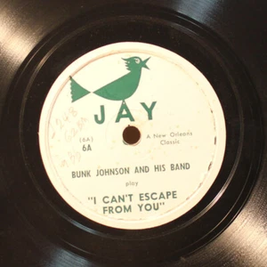 Bunk Johnson & His Band - I Can't Escape From You / Snag It (Shellac, 10") (Near - Picture 1 of 2