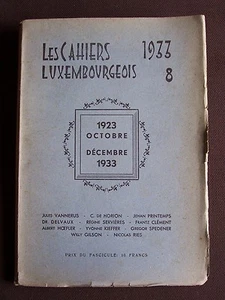 Les cahiers luxembourgeois - N°8 1933 - Imagen 1 de 1