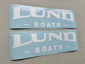 Lund Boats Boat Decals SET OF 2 Vinyl Decal Stickers - Picture 1 of 4
