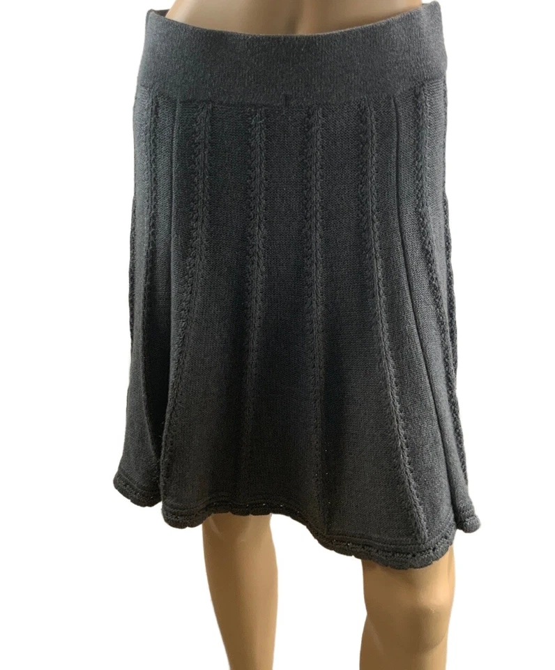 Falda Cabi Gris Carbón Tejido Cintura Elástica Línea A Talla XS Indie Sleaze Preppy Foto 1 de 4