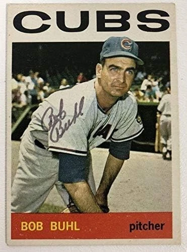 鲍勃·布尔签名亲笔签名 1964 年 Topps 棒球卡:芝加哥小熊队 — 第 1/1 张图片