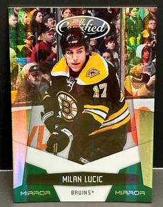 Milan Lucic 2010-11 Panini Certified Mirror Emerald SSP Card #11 Bruins #d 5/5 - Picture 1 of 2