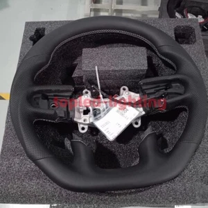 Black Leather Perforated Steering Wheel For 2019-2023 ram 1500 trx with Heat - Foto 1 di 2