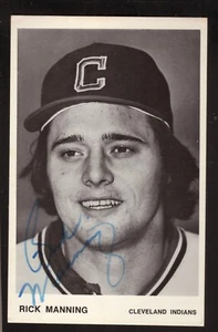 Rick Manning Autograph--Cleveland Indians SGA Photocard - Picture 1 of 1