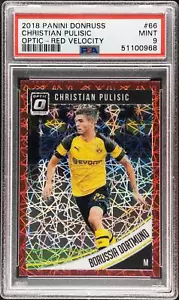 2018 Donruss Optic Christian Pulisic Red Velocity #66 /50 PSA 9 - Picture 1 of 2