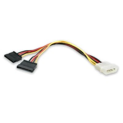 StarTech PYO2LP4SATA 12" LP4 TO 2X Y CABLE SATA POWER - Image 1 of 3