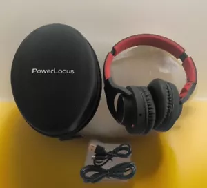 PowerLocus 4 in 1 kabellose Over Ear Stereo Kopfhörer faltbar grün weiß Hülle - Bild 1 von 2