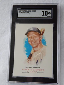 2007 Topps Allen & Ginter #7 Mickey Mantle-SGC Graded 10 Gem Mint - Picture 1 of 2