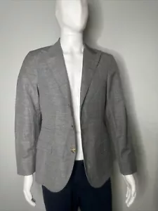 Blazer Brunello Cucinelli Gris Abotonado Talla 46 Chaqueta Lana/Lino - Imagen 1 de 11