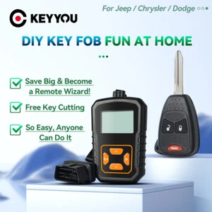 KEYYOU Programmer OBD Remote Key For Chrysler PT Cruiser Dodge Avenger Jeep - Picture 1 of 8