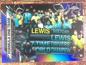 2020 Topps Chrome F1 Formula 1 Lewis Hamilton PURPLE Refractor /399 #100 - Picture 1 of 2