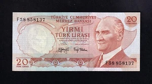 F.C. TURQUIA TURKEY , 20 LIRAS 1970 , S/C (UNC) , P.187a . - Imagen 1 de 2
