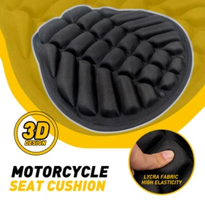 Cojín de asiento de gel para motocicleta cómodo amortiguador cubierta 3D transpirable alivio del dolor - Imagen 1 de 14