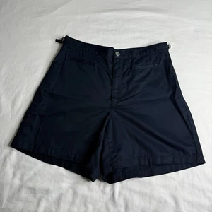 Liz Claiborne Navy Blue High Waisted 5 Inch Inseam Shorts Womens Size 12 - Picture 1 of 9