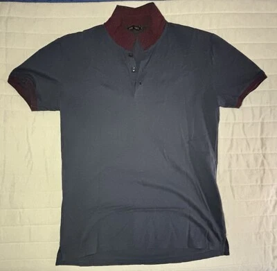 ✅ Antony Morato polo shirt mens Talla L como una M Azul como NUEVO!! No G-star - Imagen 1 de 3