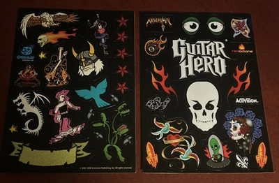 Guitar Hero Red Octane Stickers Brand New Unused Dated 2005-2008 - Image 1 of 4