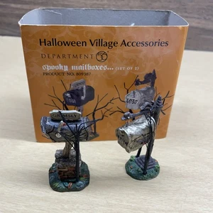 DEPT 56 Snow Village HALLOWEEN Spooky Mailboxes 809387 Retired December 2012 - Bild 1 von 8