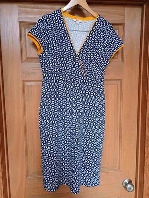 Vestido Boden Talla US 8R Azul Marino, Blanco, Dorado - 96% Algodón 4% Elástico Foto 1 de 3