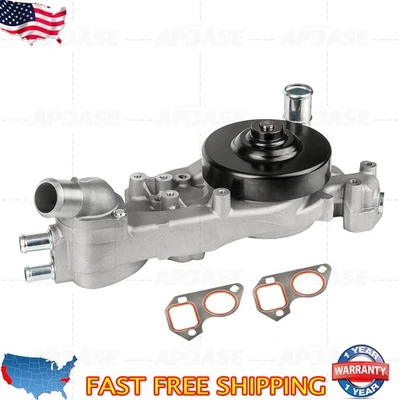 Engine Water Pump w/Thermostat For 2009-13 Chevy Corvette 09-15 Cadillac CTS RWD — 第 1/4 张图片