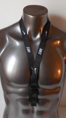 Nike Neck Lanyard Detachable Key Ring Black/White - Image 1 of 3
