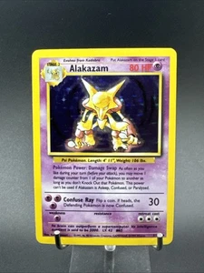 Pokémon TCG Alakazam 1/102 Base Set Unlimited Holo Rare Vintage WOTC - Picture 1 of 24