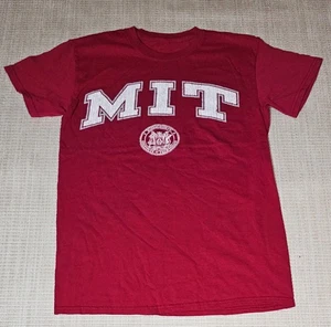 MIT College Maroon Vintage Logo Cotton T-shirt (Small) - Picture 1 of 4