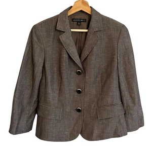 Lafayette 148 Damen Wolle Leinen Blazer Größe 6 Minimalistisch Kapsel Büro Karriere - Bild 1 von 8