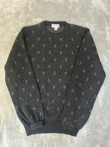 Vintage Tricots St Raphael 100% Virgin Wool Knit Crewneck Sweater Size Large L - Picture 1 of 3