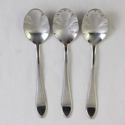 Lot of 3 Retroneu Roseanne Sugar Spoons 18/8 Stainless 6 Inches - Image 1 of 4
