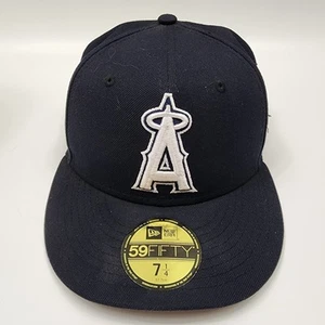 New Era 59FIFTY Low Profile Anaheim Angels LA Navy/White Fitted 7 1/4 Mütze Cap - Bild 1 von 10