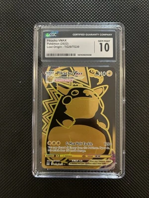 Pikachu VMAX Lost Origin TCG Card CGC 10 Gem Mint - Image 1 of 2