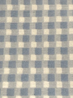 Small Grey Gingham VTG Cotton Fabric 42" x 46" One Selvedge - Image 1 of 3