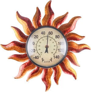 13,7" Innen Außen Thermometer, große Anzahl Wandmontage Sonne Thermometer für - Bild 1 von 12