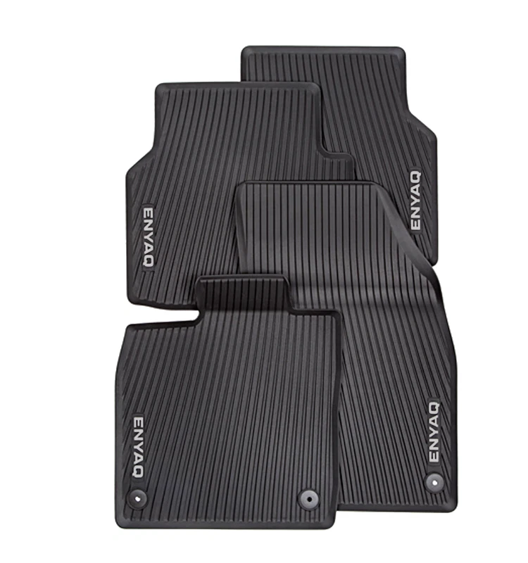 Nuevo Juego de alfombrillas de goma genuinas Škoda Enyaq 2021-presente negras con logotipo gris Enyaq Foto 1 de 1