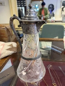 Art nouveau Silver Plated Claret Jug 1900s In Excellent Condition - Picture 1 of 2