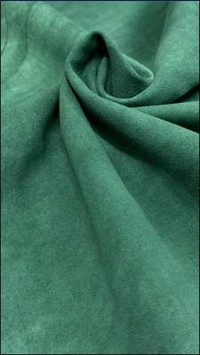 Lamb skin Suede Forest Green Color (100% Genuine skin) - Image 1 of 3