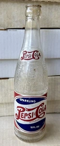 Botella Pepsi Cola Taylorsville Illinois IL doble punto 1940 Long Island City NY - Imagen 1 de 6