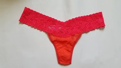 NWOT Hanky Panky Signature Lace Low Rise Thong, Orange/Tangerine, One Size - Image 1 of 2
