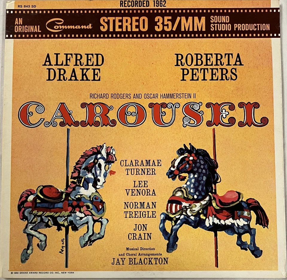 CAROUSEL 1962 NM Alfred DRAKE Roberta PETERS Command RS 843 SD Stereo LP Rodgers - Image 1 of 2