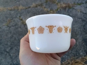 VTG Pyrex Butterfly Gold Bowl, Open Sugar Bowl 4” X 2 1/2” NOS  - Picture 1 of 5