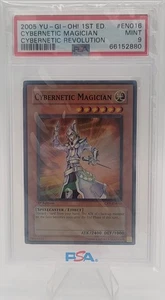 YuGiOh CYBERNETIC MAGICIAN #CRV-EN016 SUPER RARE PSA 9 MINT 1st EDITION-2005 - Picture 1 of 2