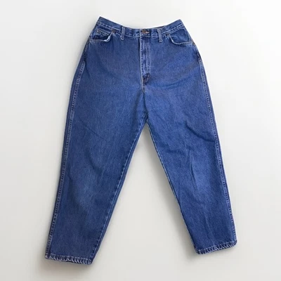 Vintage Lee 100% Cotton Women’s Blue Jeans High Rise 18 Medium Made In USA - Image 1 of 4