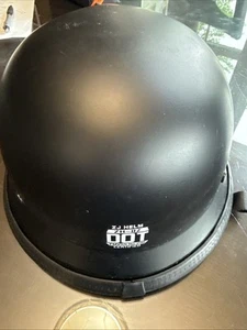 German Style Motorcycle Helmet FMVSS 218 DOT ~SIZE MEDIUM ZJ HELM ZH-02 NEW - Bild 1 von 6