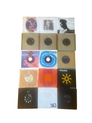 7 Vinyl Single Bundle - Kate Bush Beatles Rolling Stones Enya Fleetwood Mac Etc - Image 1 of 4