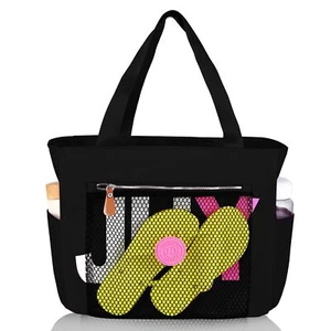 Beach Tote Large Waterproof letter prints Summer Pool Bags with Zipper for Wo... - Picture 1 of 7