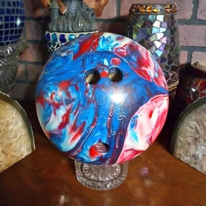 Vintage Patriotic Spirit of 76 Ebonite Bowling Ball Used & Drilled 10 Lb. Nice! - Picture 1 of 22