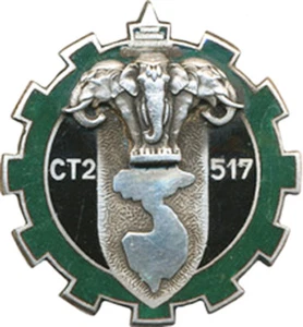 517° Groupe de Transport, 2° C.T, rond, roue vert foncé, D.O.M.Déposé (2403) - Imagen 1 de 2