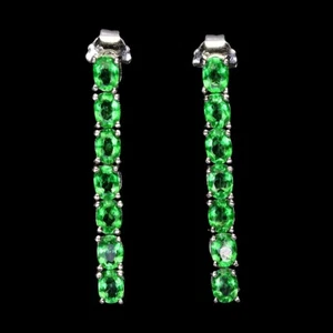 Sterling Silver Earrings Topaz Genuine Natural Mined Gems Drop Dangle Design - Picture 1 of 24
