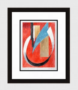 Original Joe Mathis Gouache Gemälde "Große & kleine Formen" handsigniert gerahmt COA - Bild 1 von 5